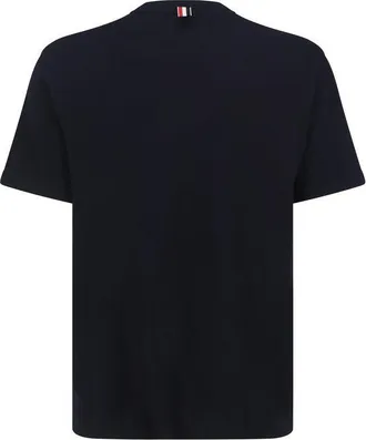 Thom Browne Cotton Crew Neck T-Shirt - Black
