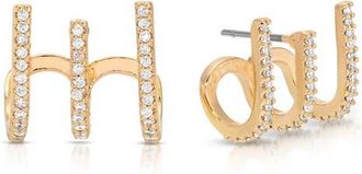 Ettika Crystal Ear Wrap Stud Earrings in Gold at Nordstrom