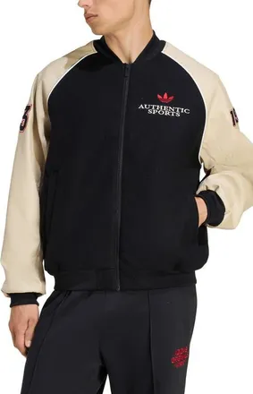 adidas SST Jacket in Black/Stone Khaki/ at Nordstrom, Size Xx-Large R