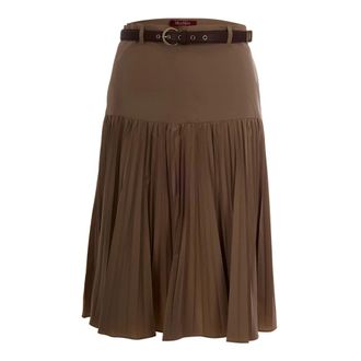 Max Mara Midi Skirts, female, Brown, Size: M Midi Skirts
