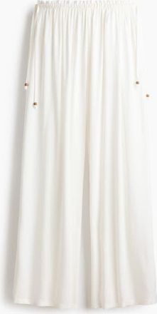 H&M Wide Drawstring Trousers in Ivory at Nordstrom, Size Xx-Large