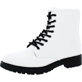 Esprit Shelby E1SBY21 Boots Womens Off White Zipper Round Toe Ankle JOBB1648