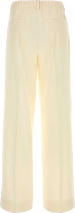 Moncler Womens Virgin Wool Trousers Yellow