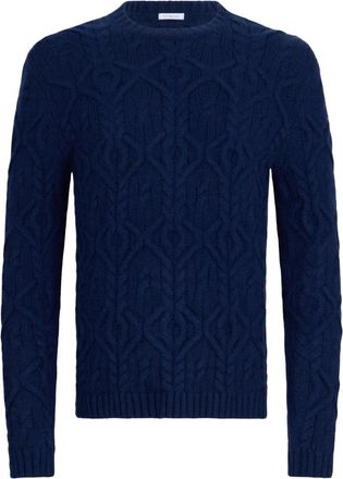 Malo Trui met ronde hals - Heren - Ronde hals truien - Blauw - L - Kasjmier - Truien & Vesten