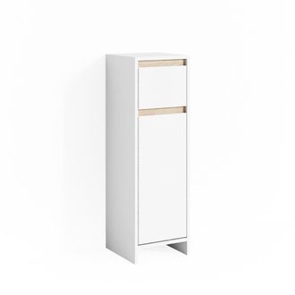 Vicco Armario De Ba&ntilde;o Mediano Emma, Blanco/sonoma, 30 X 95 Cm