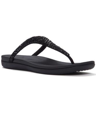 FitFlop Solay Mixed-Crystal Toe-Post Sandals in Black at Nordstrom, Size 10