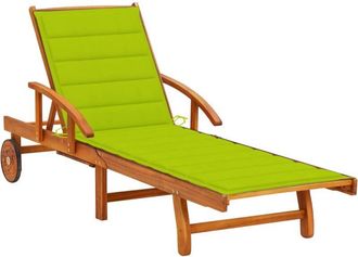 vidaXL Tumbona De Jard&iacute;n Con Coj&iacute;n Madera Maciza De Acacia Vidaxl