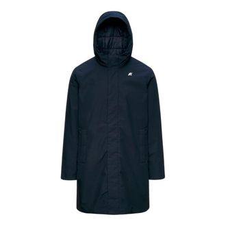 K-Way Thomas Warm Micro Canvas Parka - - Coats - Uomo - Blu - 2XL