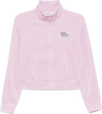 Chocoolate logo-patch jacket - women - Cotton - M - Pink