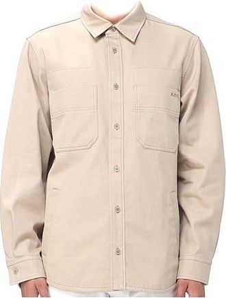 A.P.C. Overshirt Denim - Heren - Spijkeroverhemden - Beige - M - Denim - Overhemden