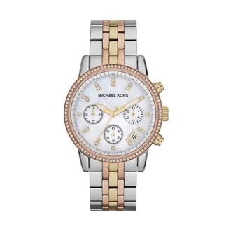 Michael Kors Ritz Chronograph Horloge - Dames - Horloges - Grijs - ONE Size - Accessoires
