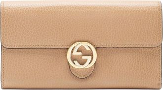 Gucci Beige Leather Interlocking G Continental Wallet (Authentic Pre-Loved)