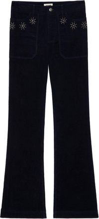 Zadig&Voltaire Pista corduroy pants - women - Organic Cotton/Elastane - 36 - Blue