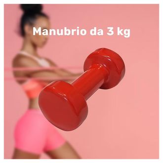 Trade Shop Trade Shop - Manubrio Singolo 3 Kg In Vinile Allenamento Esercizi Casa Palestra Workout Fit