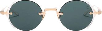 Akoni Jupiter - Shiny 12K Gold - Dames - Zonnebrillen - Groen - ONE Size - Accessoires
