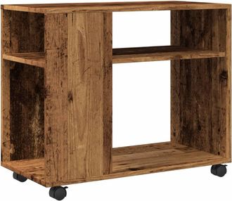vidaXL Vidaxl - Tavolino Con Ruote Legno Antico 70x35x60cm In Truciolato