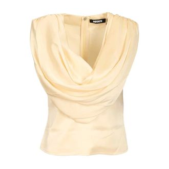 Rotate Chiffon Waterfall Top - female - ROTATE Birger Christensen - Blouses - Yellow - XS - Blouses & Shirts
