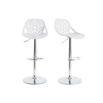Miliboo Sgabelli Da Bar Design Barocco Bianco - Set Di 2 Barocca