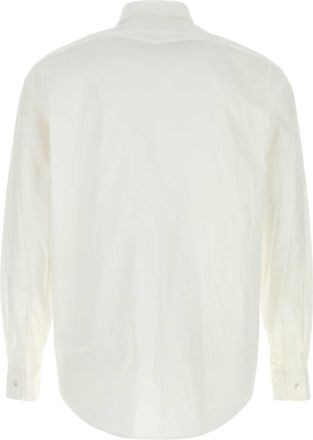 Jil Sander Mens Cotton Poplin Shirt White