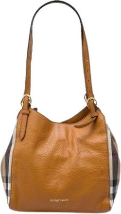 Burberry Pre-owned Canterbury Tote Bag - Dames - Vintage Schoudertas - Bruin - ONE Size - Leer - Vintage