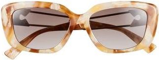Moschino 55mm Gradient Rectangular Sunglasses in Havana /Ivory at Nordstrom Rack