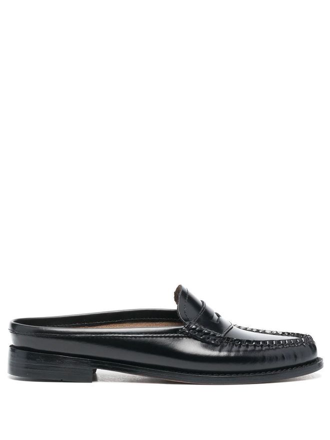 penny loafer mules - Black