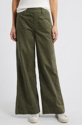 Wit & Wisdom AbSolution Skyrise Pull-On Wide Leg Twill Pants in Lily Pad at Nordstrom Rack, Size Large