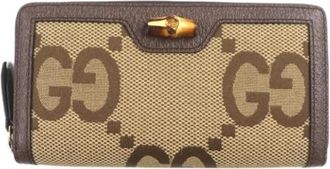 Gucci Pre-owned Wallets, male, Beige, Size: ONE SIZE Pre-owned Bamboo Long Wallet