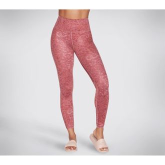 Skechers Performance Go Sculpt HW Leopard Legging Polyester Dames Roze Sportleggingen