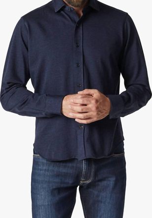 34 Heritage Structured Shirt In Navy Blue