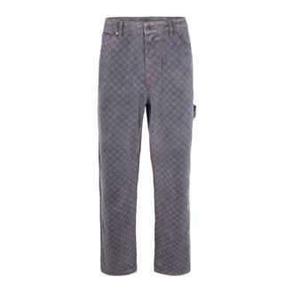 Daily Paper Clothing Straight Fit Jeans, male, Gray, S, Jeans Monogram Workwear Amba