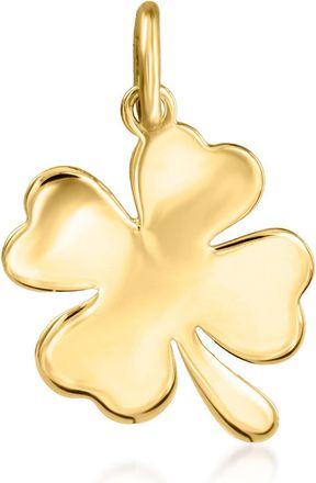 RS Pure by Ross-Simons Italian 14kt Yellow Gold 4-Leaf Clover Charm