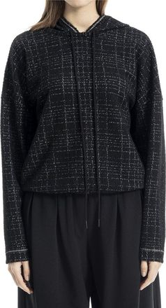 Max Studio Knit Jacquard Hoodie