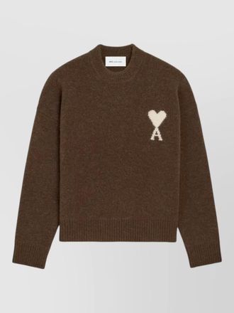Ami alpaca wool crewneck jumper