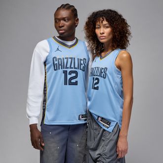 Nike Jordan Mens Memphis Grizzlies Statement Edition Jordan Dri-FIT NBA Swingman Jersey in Blue | DO9531-422