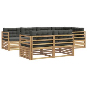 vidaXL Set Di Divani Da Esterno 7 Pz Bianco E Antracite Poliestere Vidaxl