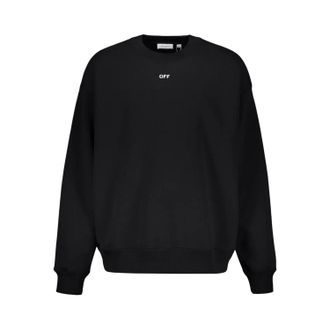 Off-white Off White Volwassen uniseks Sweatshirt met Diagonale Streep Oversized (Zwart, Wit)