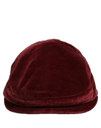 Dolce & Gabbana HAT10036 Cotton Velvet Newsboy Cap - Red