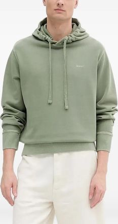 GANT Felpa con cappuccio e logo - Verde