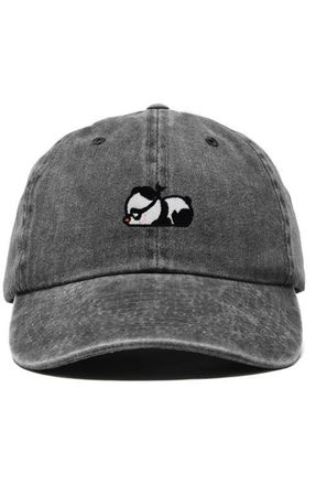 Dalix Pandit Panda Dad Cap in Washed Black at Nordstrom