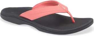 Olukai Ohana Flip Flop in Hot Pink/black at Nordstrom, Size 10