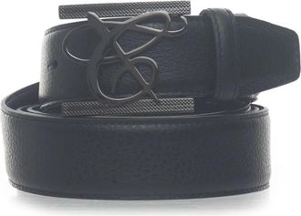 Canali Leren Riem - Heren - Riemen - Zwart - 110 CM - Leer - Accessoires