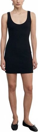 Enza Costa Jaquard Tank Mini Dress In Black