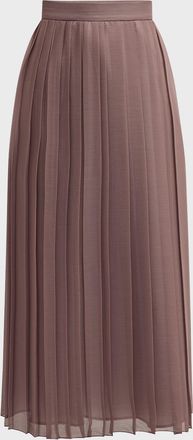 Eleventy Pleated A-Line Maxi Skirt