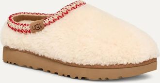 UGG Tasman Maxi Curly 1158356-NAT Slippers Womens Beige Sheepskin Slip On GUG183