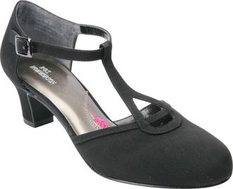 Ros Hommerson Heidi Kitten Heel Pump in Black Microfabric at Nordstrom Rack, Size 11.5