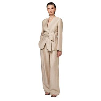 Alpha Studio Kimonos, female, Beige, Size: XL Blazer C/Fusciacca