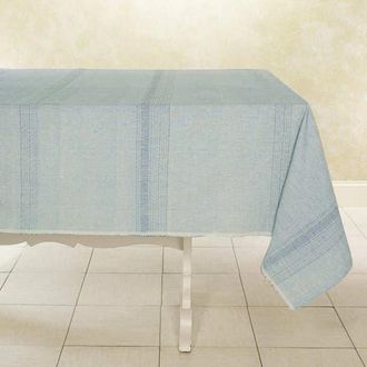 Sustainable Threads Ecoloom Handwoven Cotton Tablecloth in Juniper Berry - 108 X 70 at Nordstrom
