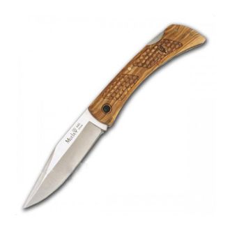 OEM Navaja Muela Bt Bt-9.ol, Con Bloqueo, Cachas De Madera De Olivo, Hoja De 9 Cm, Mango De 10 Cm + Tarjeta Multiusos De Regalo