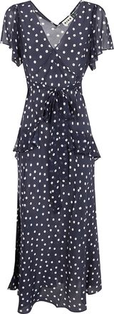 Rixo Evie Dress Bohemia Spot Deep Navy